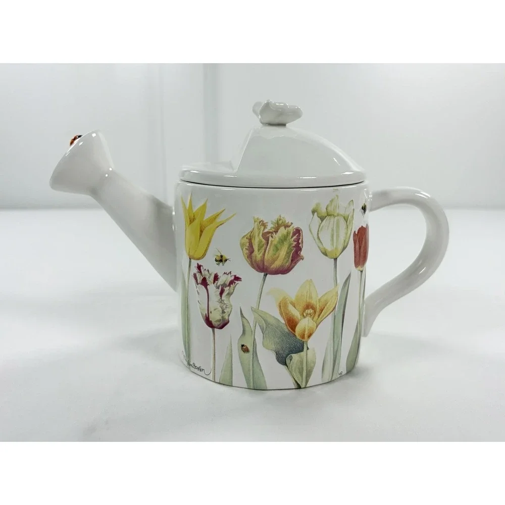 Hallmark Marjolein Bastin Natures Sketchbook Vintage Watering Can Teapot Ladybug